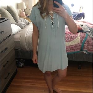 Aerie chambray shirt dress